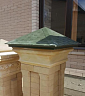 Колпак на столб заборный NEO Композит 2х2 кирпича "Гибкая черепица" коричневый купить в "Строй-Ресурсе"