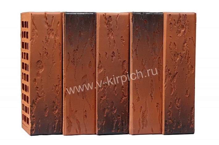 Кирпич лицевой Воротынск М150 1,0НФ красный флеш руст (утолщ. лиц. стенка) купить в "Строй-Ресурсе"