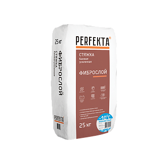 Стяжка пола Perfekta толстослойная Фиброслой Зимняя, 25 кг в "Строй-Ресурсе"