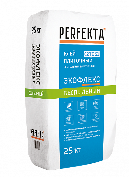 Клей плиточный Perfekta Экофлекс беспыльный, 25 кг в "Строй-Ресурсе" Клей плиточный Perfekta Экофлекс беспыльный, 25 кг купить в "Строй-Ресурсе"