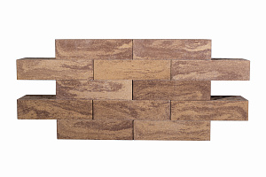 Кирпич колотый облицовочный СПК М150 0,8НФ полнотелый Желтая Яшма купить в "Строй-Ресурсе"