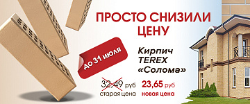 На TEREX лицевой Соломенный просто снизили цену