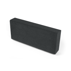 Бортовой камень тротуарный Нобетек 500х200х80 Черный полный прокрас на сером цементе купить в "Строй-Ресурсе"