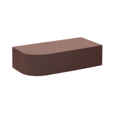 Кирпич лицевой керамический полнотелый радиусный КС-Керамик темный шоколад гладкий, 250*120*65 мм купить в "Строй-Ресурсе"