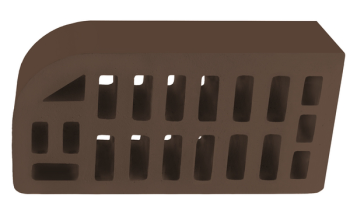 Кирпич лицевой Железногорский 1,0НФ темно-коричневый фасонный КФ-2 купить в "Строй-Ресурсе"