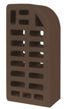 Кирпич фасонный ФЛ-12 лицевой Голицыно 1,0НФ М150 коричневый купить в "Строй-Ресурсе"