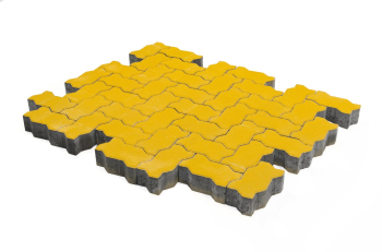 Тротуарная плитка Braer Волна желтый 240*135*60 купить в "Строй-Ресурсе"