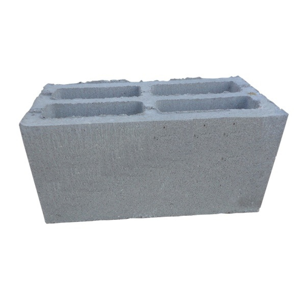Блок пескоцементный стеновой пустотелый 390х190х188 (четырехпустотный) купить в "Строй-Ресурсе"