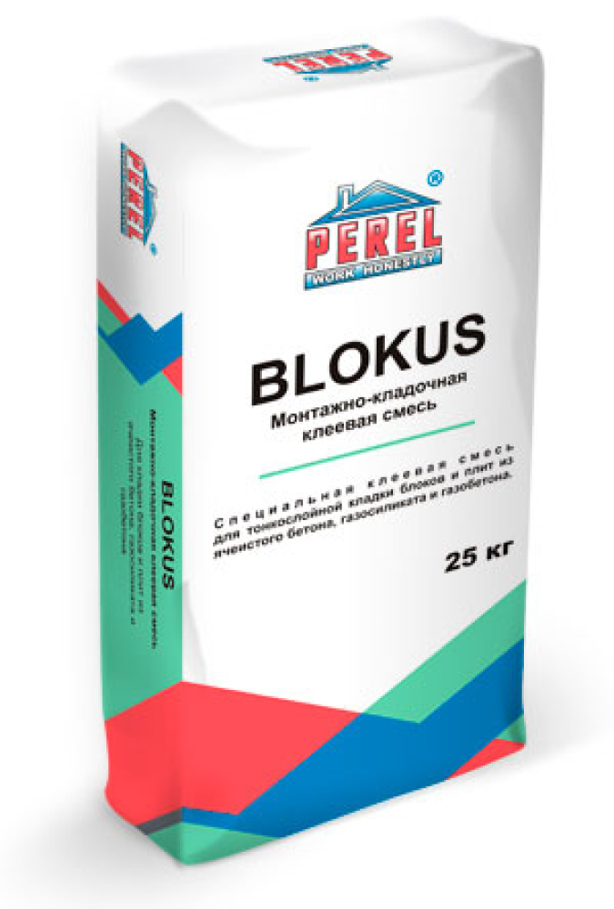 Клеевая смесь для блоков Perel Blokus 0340 (лето) 40 кг купить в "Строй-Ресурсе"