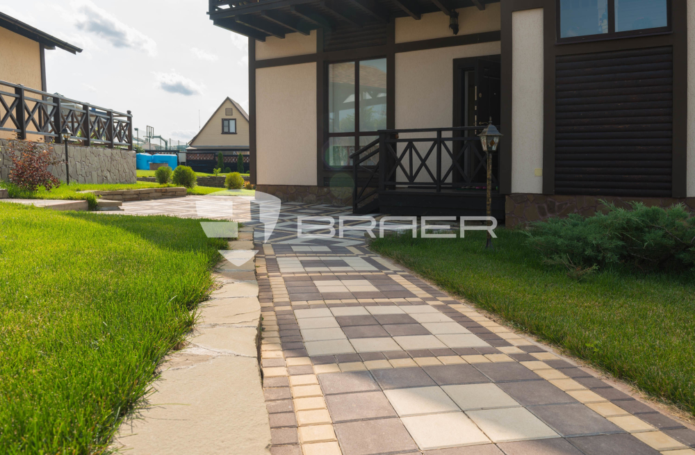 Тротуарная плитка Braer Лувр коричневый 200*200 купить в "Строй-Ресурсе"